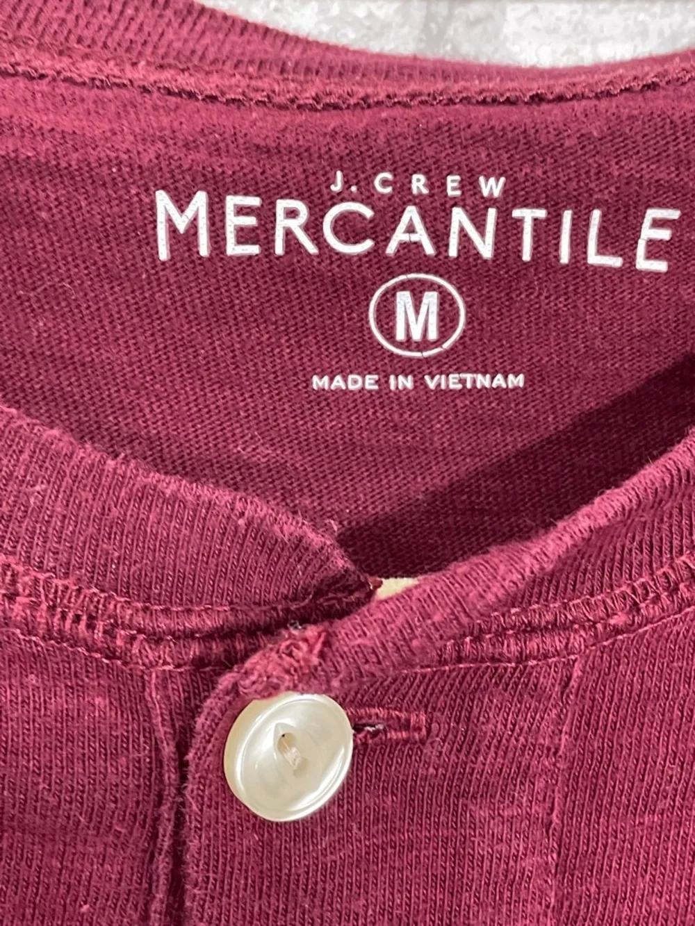 J. Crew Men's Long-Sleeve Henley - Wine